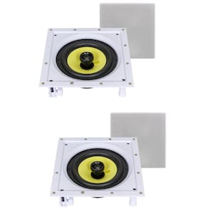 Kit 2 Caixas De Som Acústicas Quadradas de Embutir Arandela JBL CI Plus 6S 160w Rms - Branca