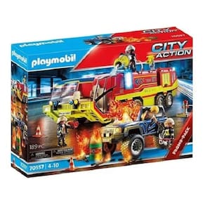 Playmobil City Action Caminhão Bombeiros C/ Luz e Som e Carro – 189 peças