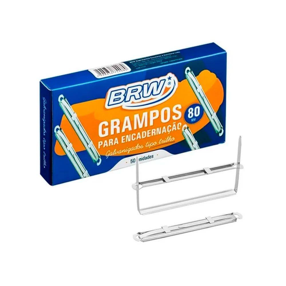 Grampo Trilho p/ Encadernação Metal c/50 - BRW