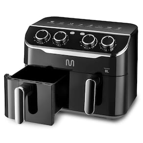 Fritadeira Elétrica sem ??leo Air Fryer 8L Preta c/ 2 Gavetas 2500w 220v Multi - GO234
