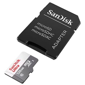 Cartão de memória SanDisk Ultra MicroSD 128GB, Classe 10, Leitura de até 100MB/s, SDSQUNR-128G-GN3MA  SANDISK