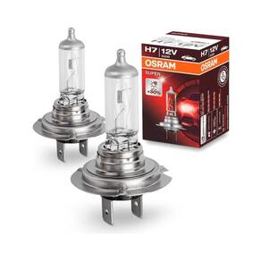 Par Lâmpada Halógena Osram H7 55w 3200k Linha Super