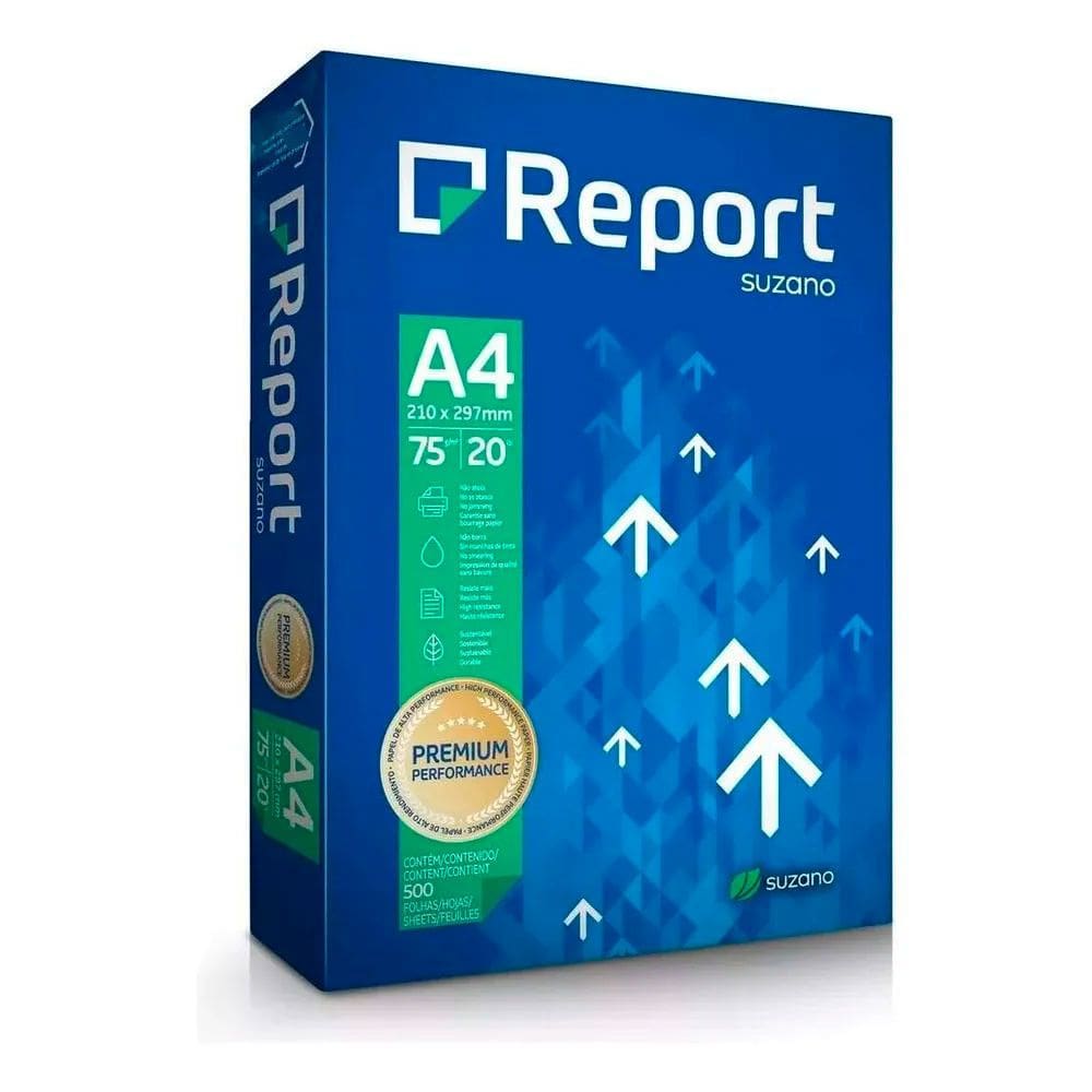 Papel Sulfite A4 75g c/500 Folhas - Report