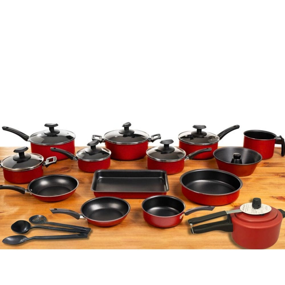 Jogo Conjunto Panelas 17 Peça Antiaderente Panela Pressão