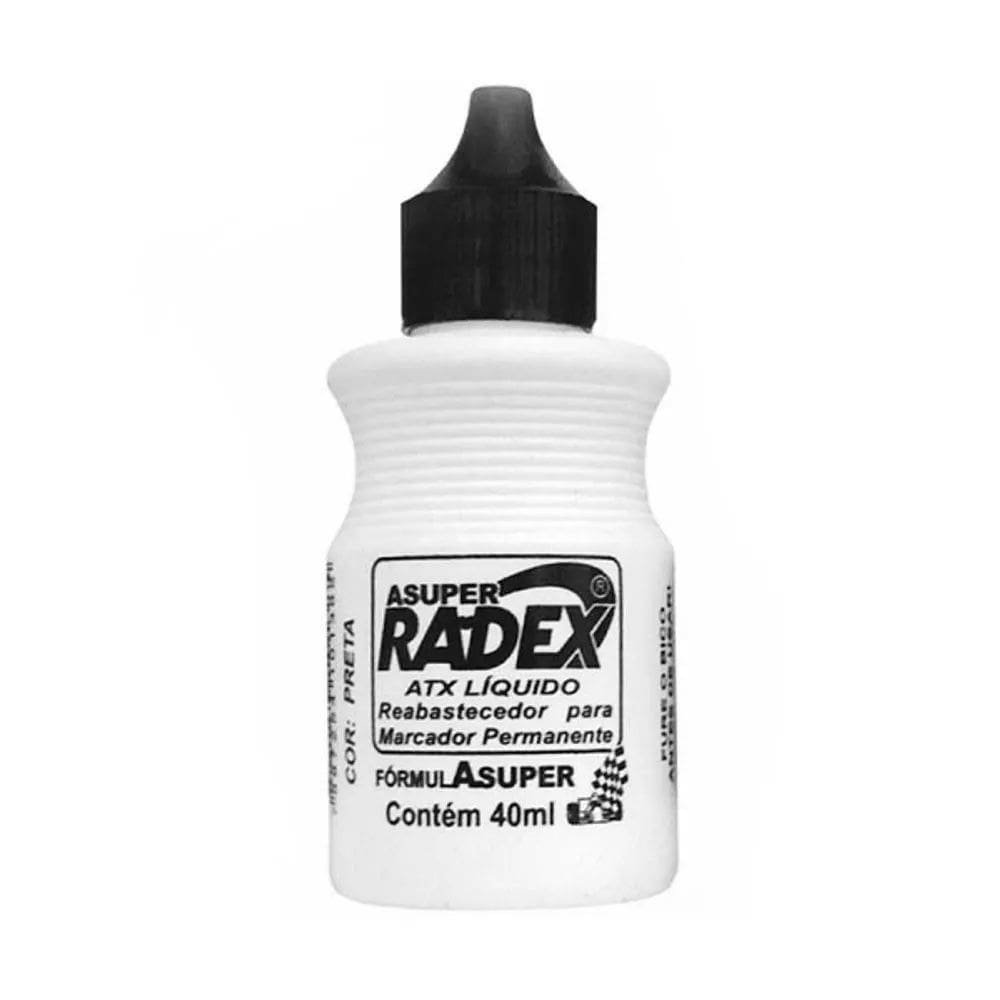Tinta para Pincel Permanente 40ml Preta - Radex