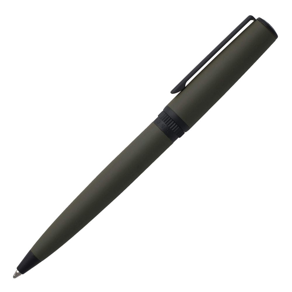 Caneta esferográfica Hugo Boss Gear Matrix Khaki com tinta azul
