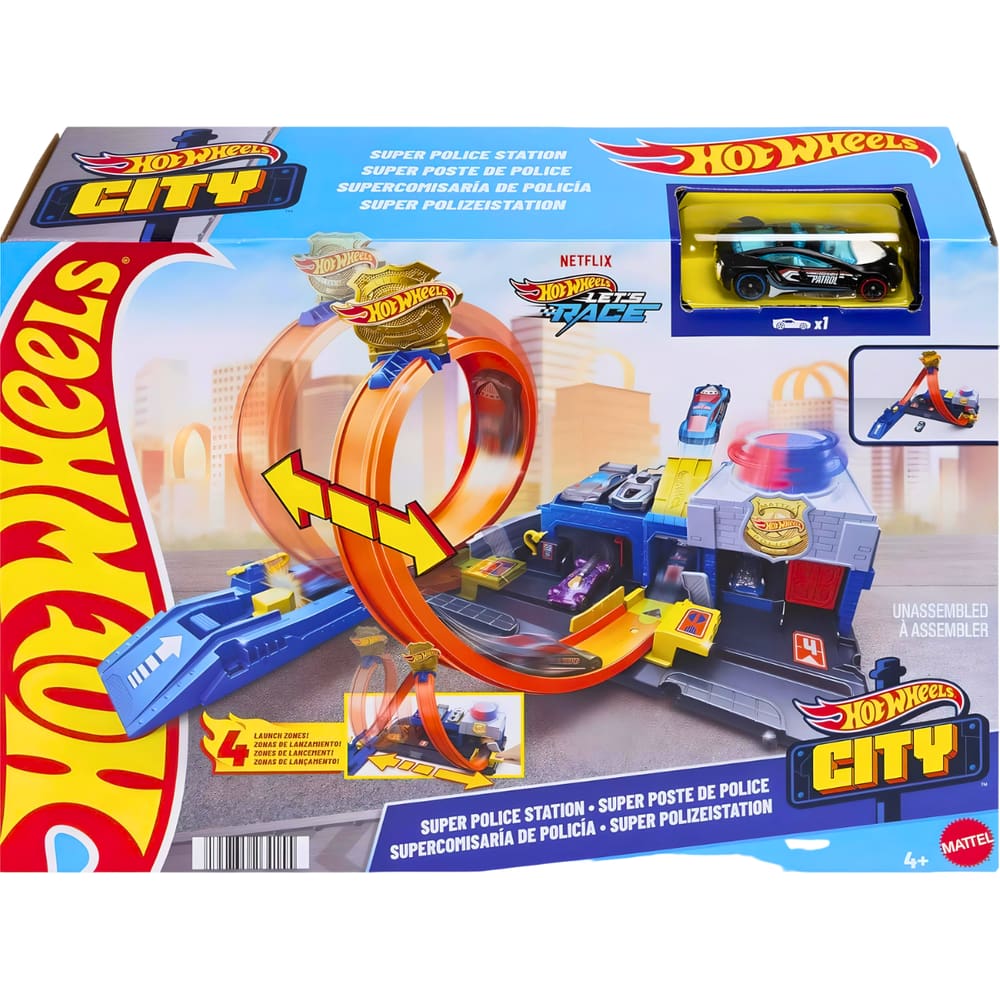 Hot Wheels City Super Delegacia de Polícia JBM71 Mattel