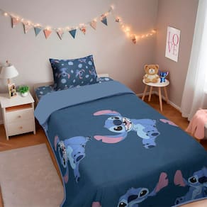 Edredom Infantil Solteiro Estampado Portallar Disney Big Stitch