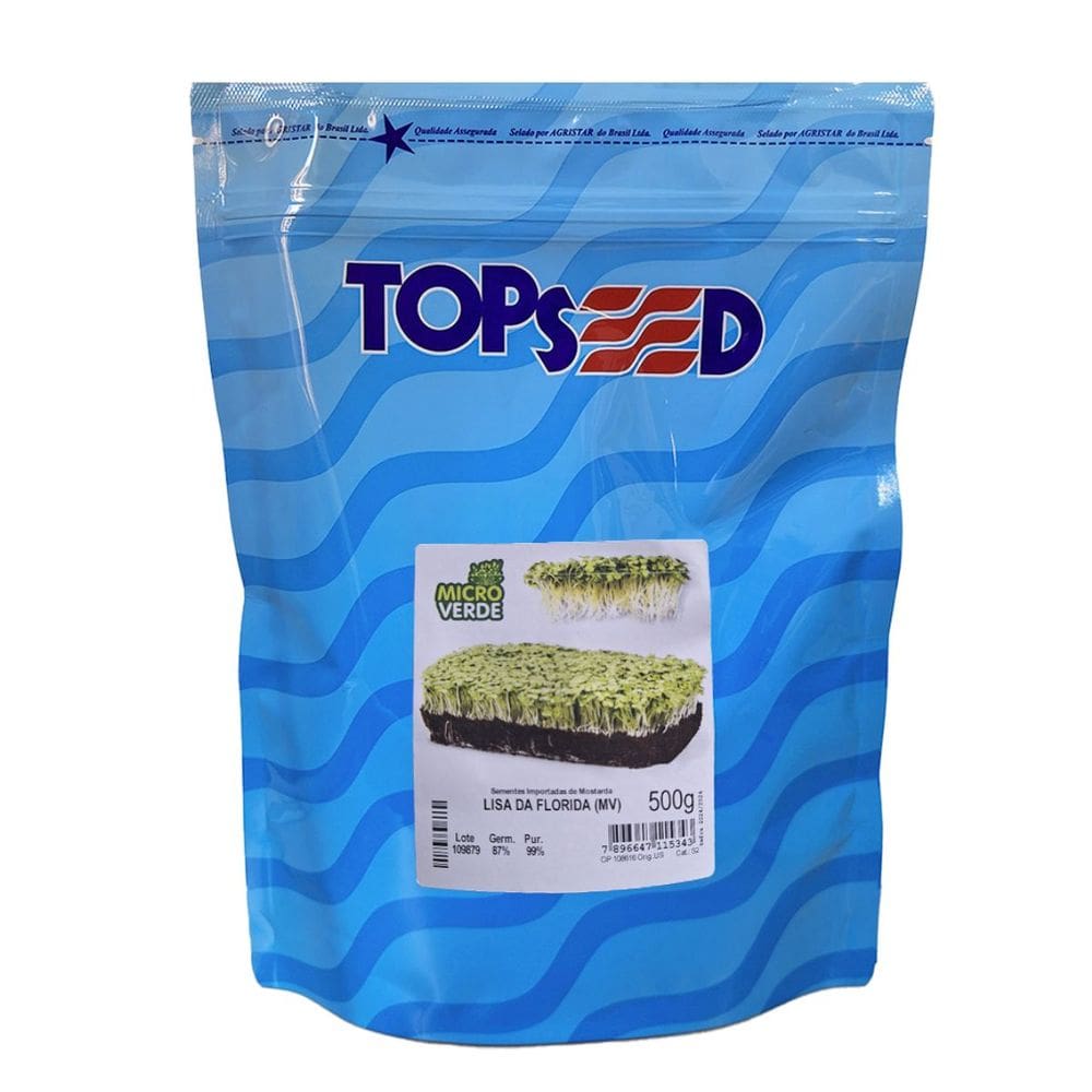 Sementes Microverde Mostarda Lisa da Florida (500g) TOPSEED