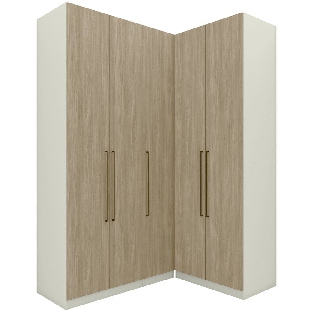Guarda Roupa Modulado 3 Pecas 241x160 cm Seletto Areia Jequitiba Henn
