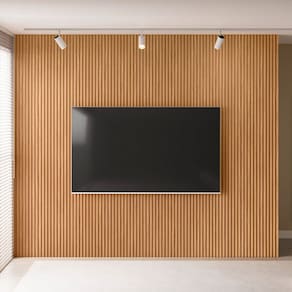 Painel para TV Até 90 Polegadas Arconte Ripado 100% Mdf Natural Fosco 810010 - Pnr Móveis