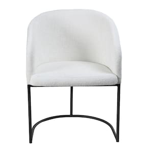 Poltrona Estofada com Base Fixa em Aço Carbono Pintura Epóxi – Mavie Exclusiva