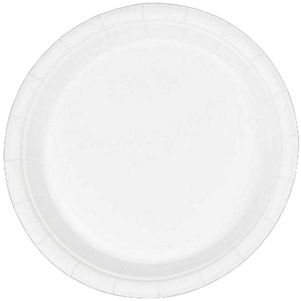 Prato De Papel Branco 23cm - 25 Un