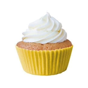 Forminha Para Bolinho Mini Cupcake Liso Nº 2 Amarelo - 45 Un