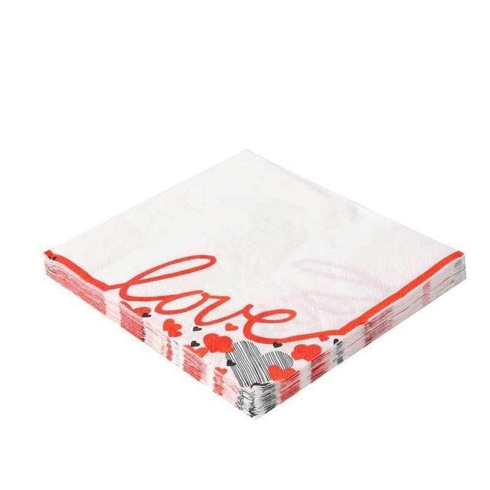 Guardanapo Folha Dupla 32x32cm Love - 20 Un