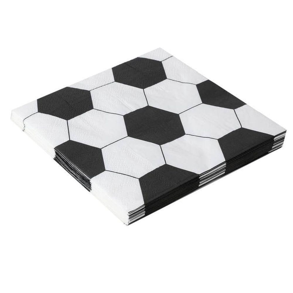 Guardanapo Folha Dupla Estampado 24x24cm Bola Futebol - 20 Un
