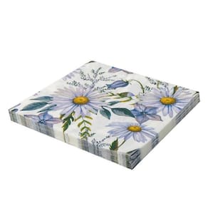 Guardanapo Folha Dupla Estampado 32x32cm Flores Lilás - 20 Un