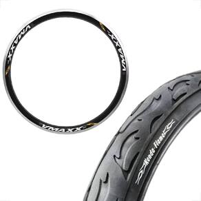 Pneu Kenda Flame Aro 26 x 2.2.125 Balão Slick + Aro vzan Vmaxx Preto vbrake Montadinha freeride