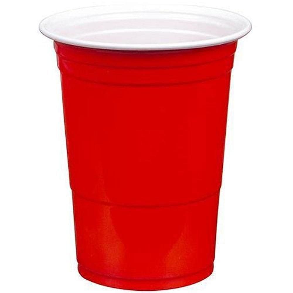 Copo Descartável Estilo Americano 480ml Vermelho - 10 Un