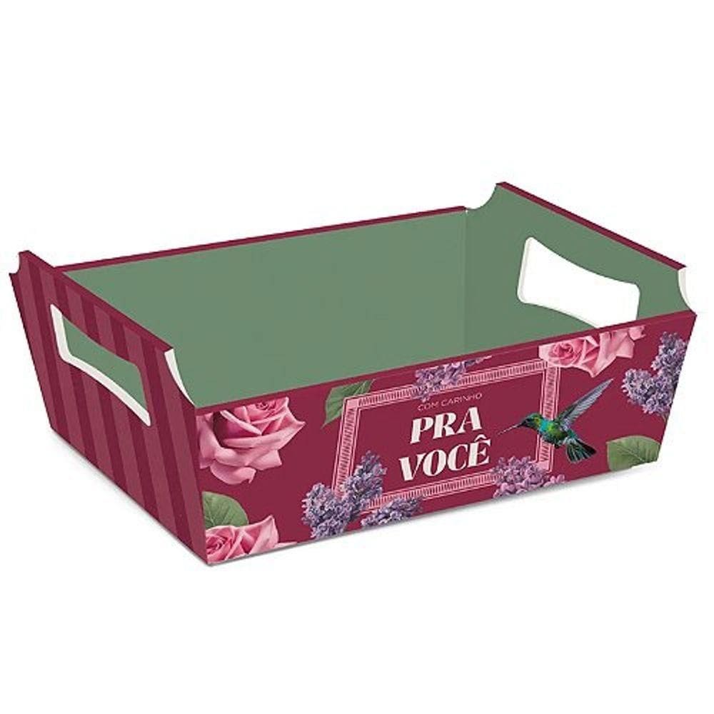 Kit Cesta De Cartão Brigitte P 18x13x7,5cm - 10 Un