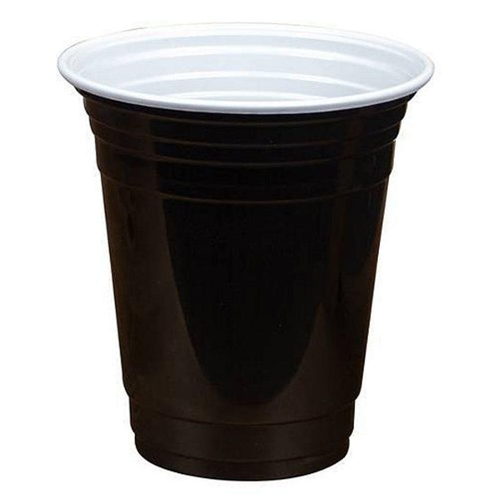 Copo Descartável Estilo Americano 360ml Preto - 10 Un