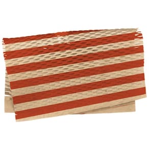 Papel Colméia Listras 50x50cm Kraft Com Vermelho - 10 Un