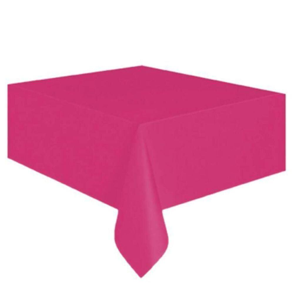 Toalha De Mesa Plástica Happy Line 1,37x1,77 Metros Pink - 1 Un