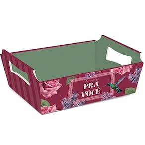 Kit Cesta De Cartão Brigitte Mg 27x18,5x9,5cm - 10 Un