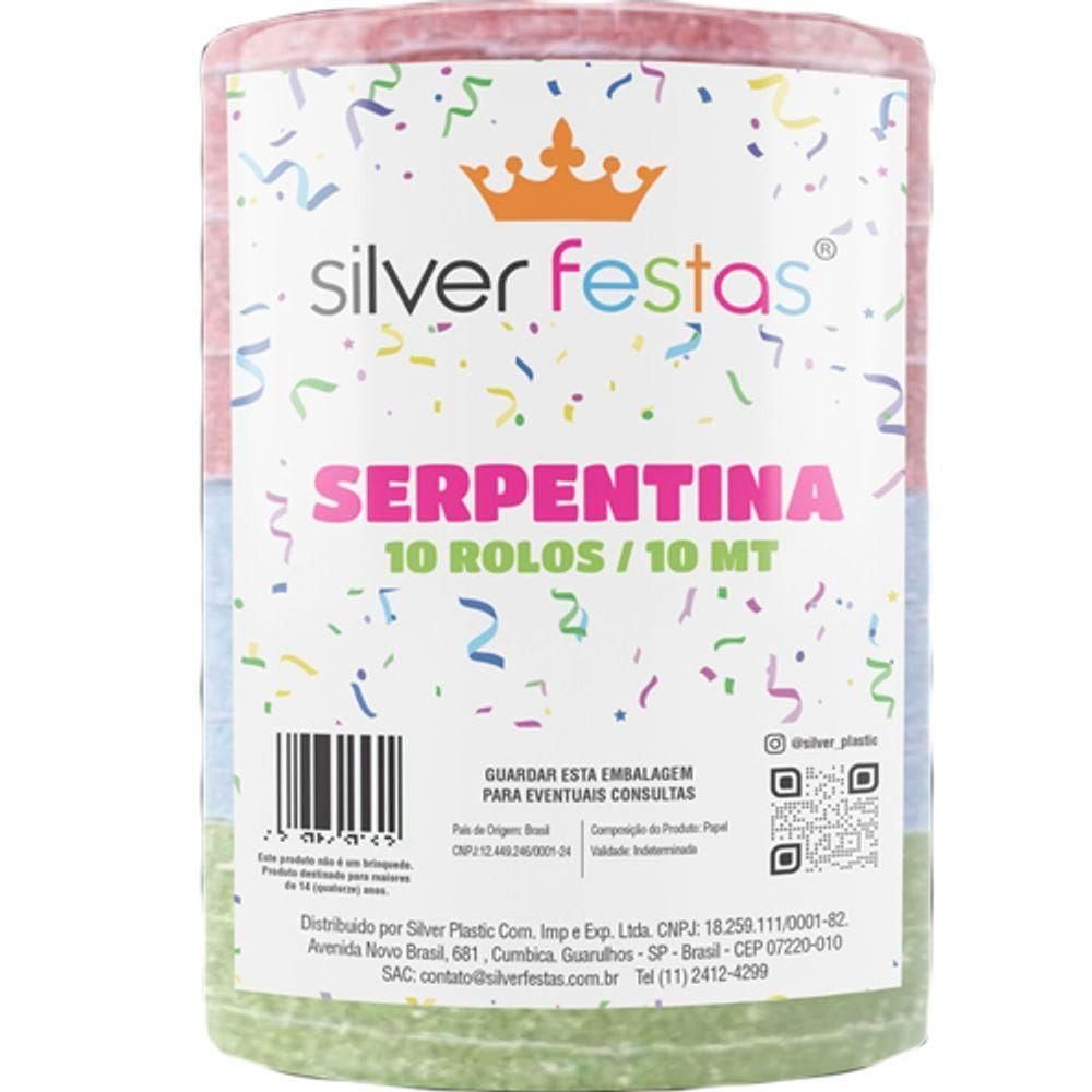 Serpentina Carnaval 10 Metros - 10 Un