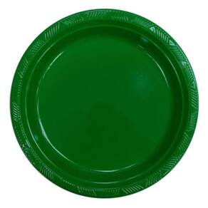 Prato Plástico Happy Line 15cm Verde - 8 Un