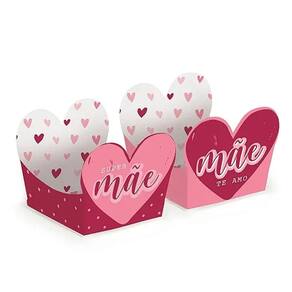 Forninha Para Doce Coração Mães 3x3x3cm - 24 Un
