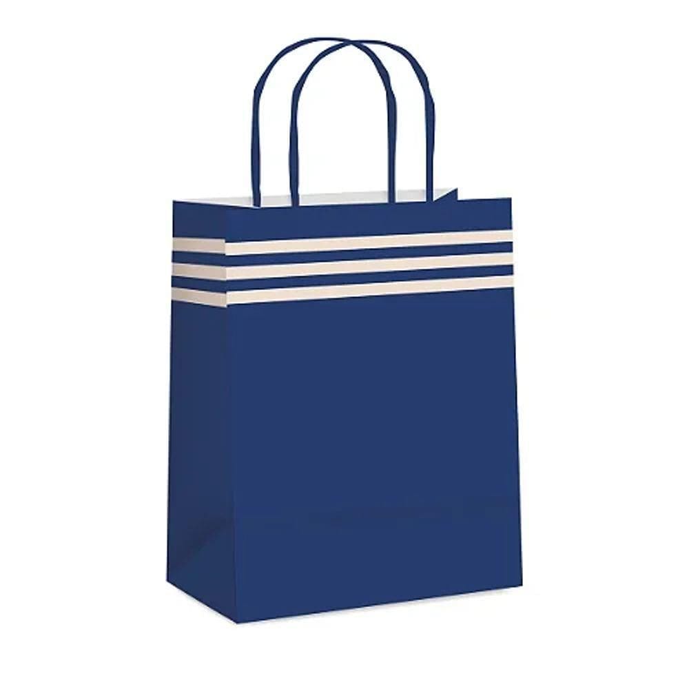 Kit Sacola De Papel Polo Cobalto Azul Gg 39x32x16cm - 10 Un