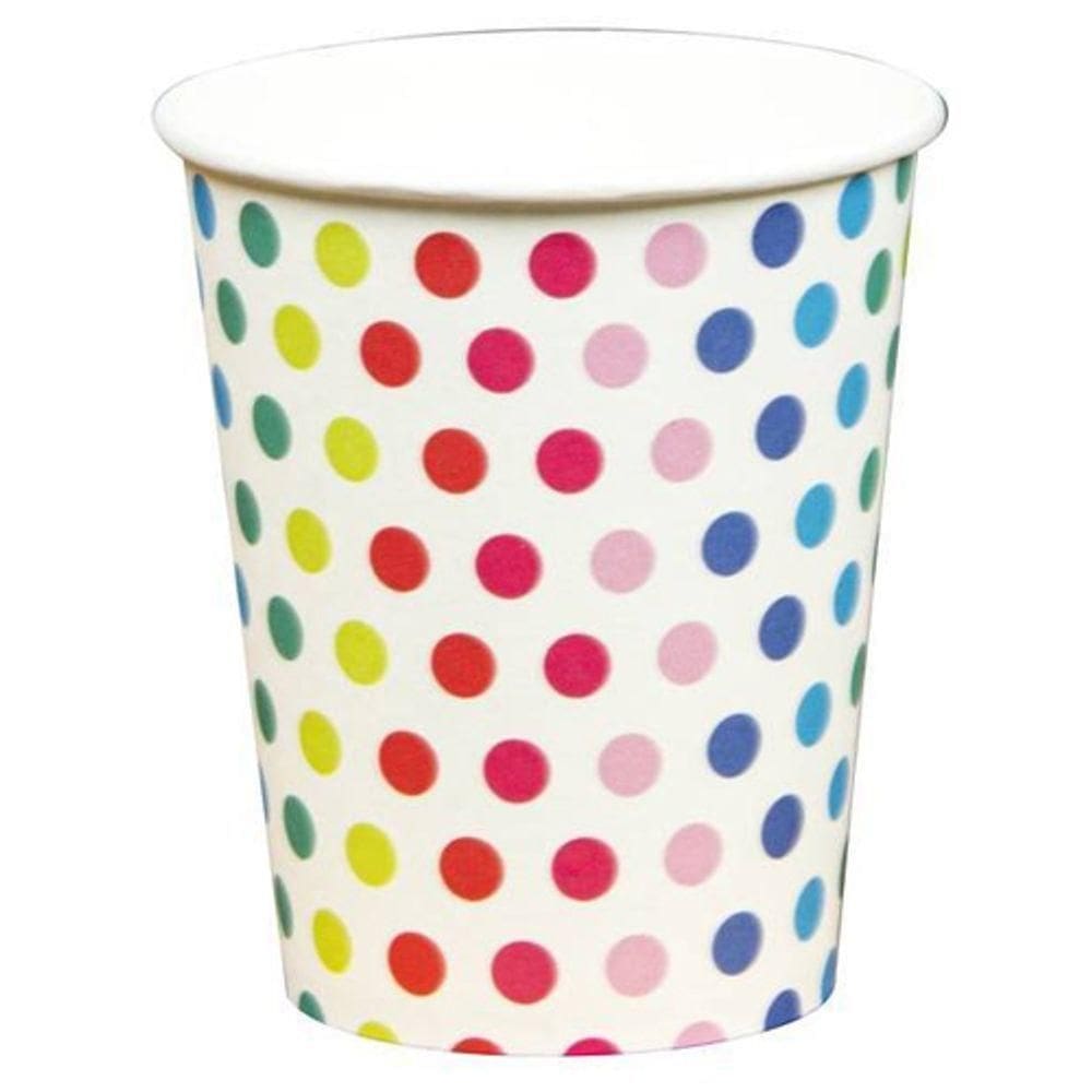 Copo De Papel 270ml Poá Colorido - 10 Un