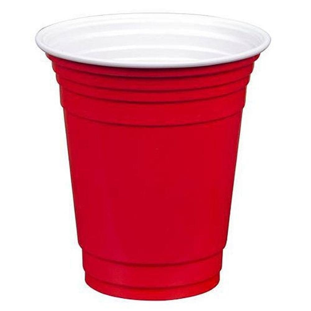 Copo Descartável Estilo Americano 360ml Vermelho - 10 Un