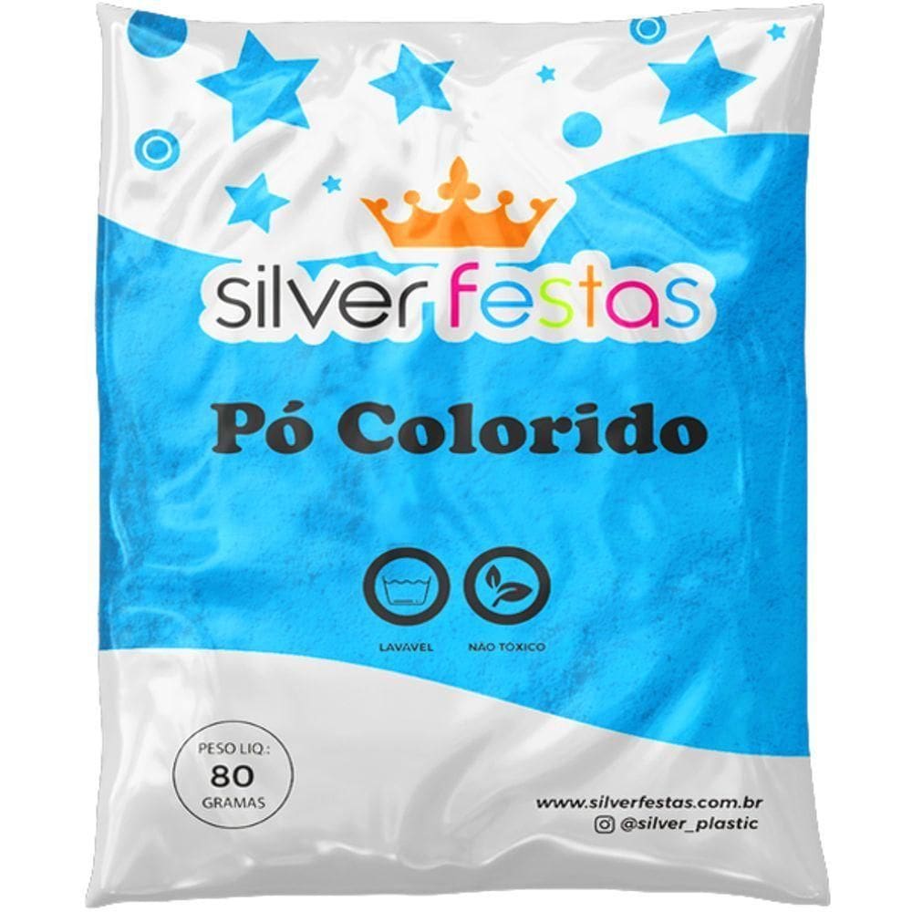 Pó Colorido 80g Azul - 1 Un