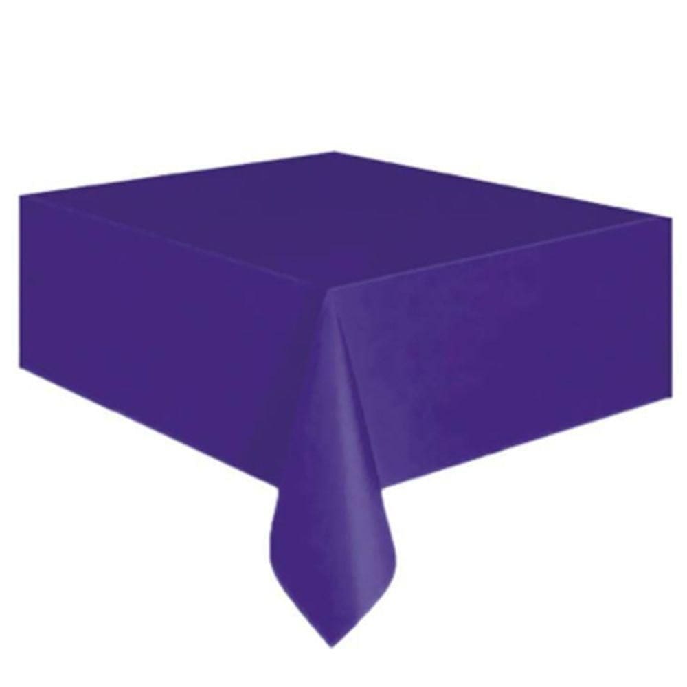 Toalha De Mesa Plástica Happy Line 1,37x1,77 Metros Roxo - 1 Un