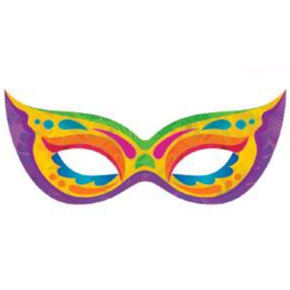 Painel Impresso Máscara De Carnaval Vermelha Para Decoração De Salão 56cm