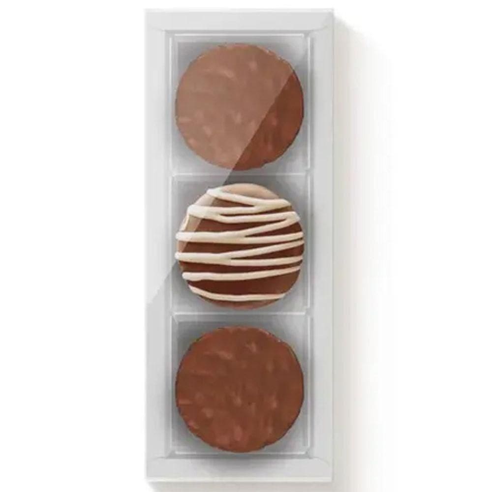 Caixa Para 3 Pão De Mel 24,2x9,5x4cm Branco - 50 Un