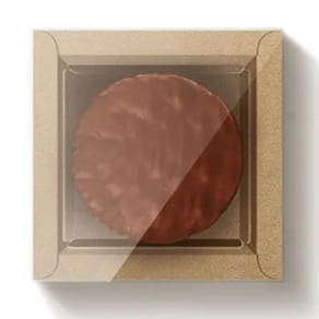 Caixa Para 1 Pão De Mel 9x9x4cm Kraft - 50 Un