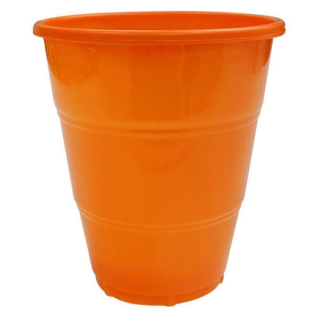 Copo Plástico Happy Line 210ml Laranja - 8 Un