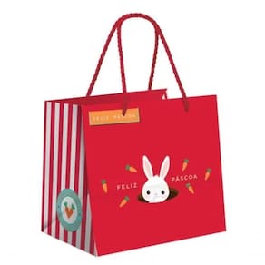 Sacola Premium Para Um Meio Ovo Alegria Na Toca M 30x26x14cm - 10 Un