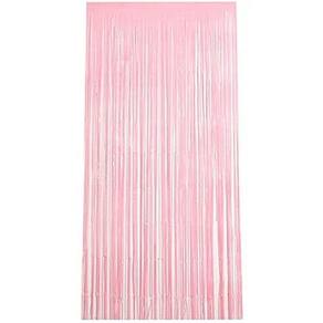 Cortina Metalizada Candy Color Rosa 100x200cm - 1 Un