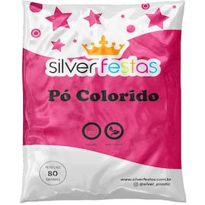 Pó Colorido 80g Pink - 1 Un