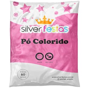 Pó Colorido 80g Rosa Bebê - 1 Un