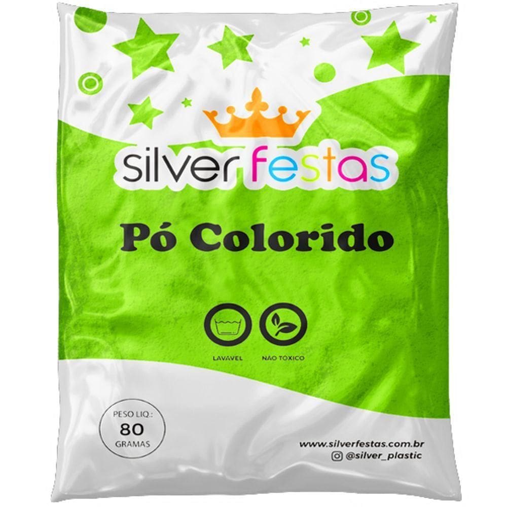 Pó Colorido 80g Verde - 1 Un