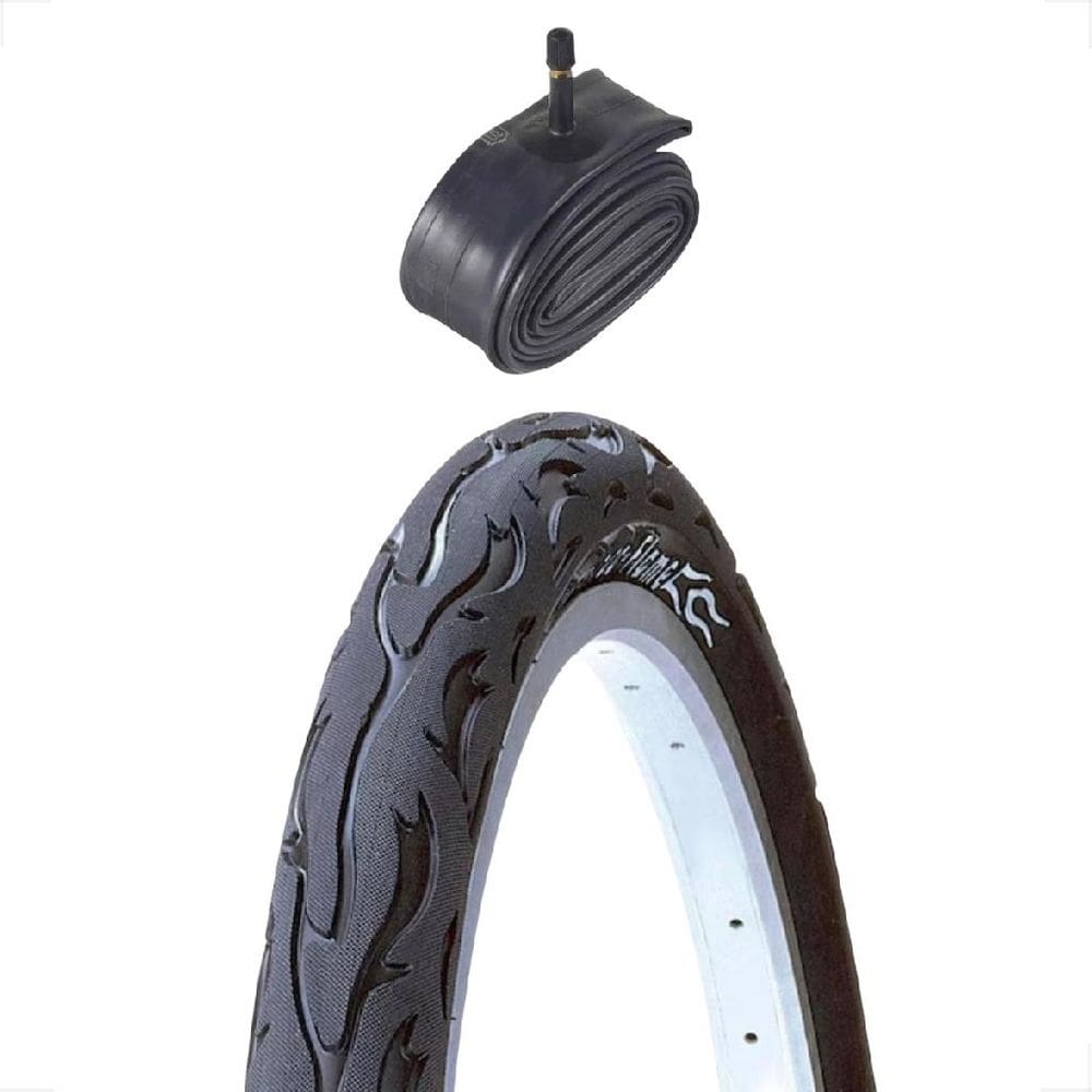 Pneu Bicicleta Kenda Flame Aro 26 x 2.125 Balão + camara de ar Shiver 26 Montadinha Motorizada freeride manobra