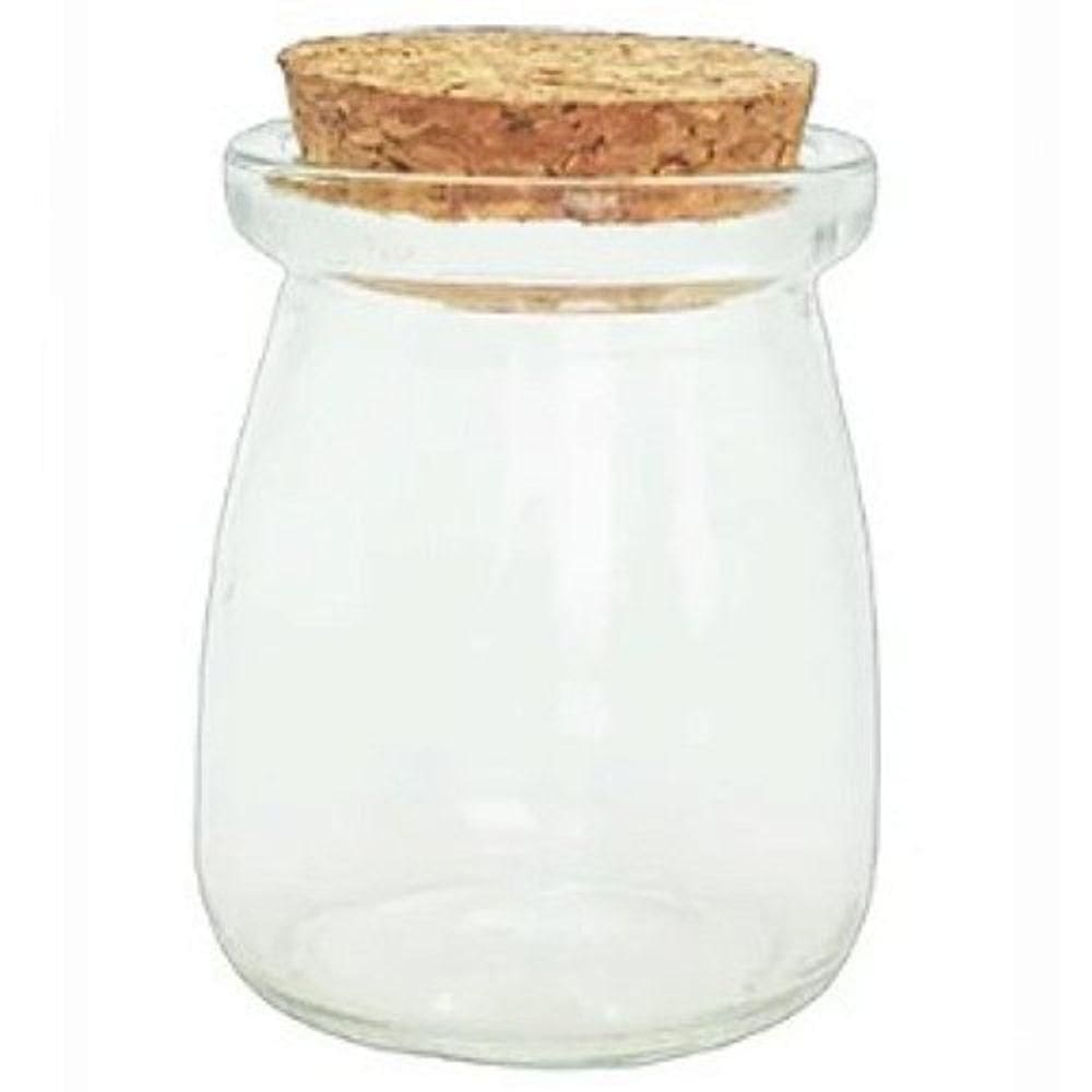 Potinho De Vidro Tampa De Rolha 100ml - 1 Um