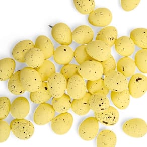 Ovos Decorativos Amarelo 1,8x1,5x1,5cm - 100 Un