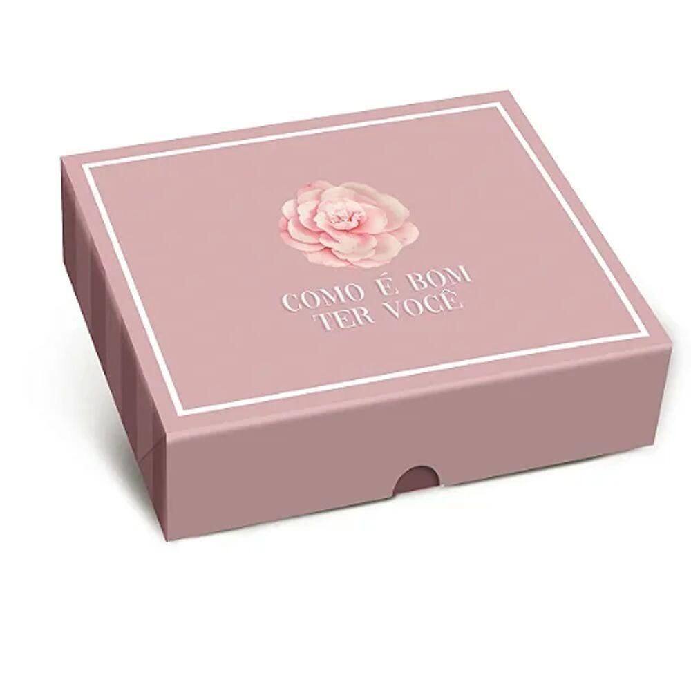 Kit Caixa Retangular Tampa Fundo New Camélia M 25x20x5cm - 10 Un