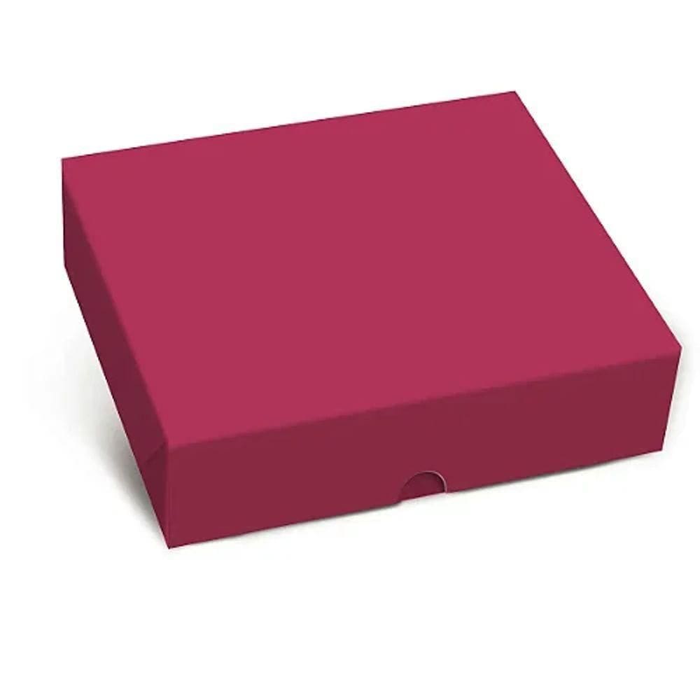 Kit Caixa Retangular Tampa Fundo New Amarena Cereja G 30x24x6cm - 10 Un